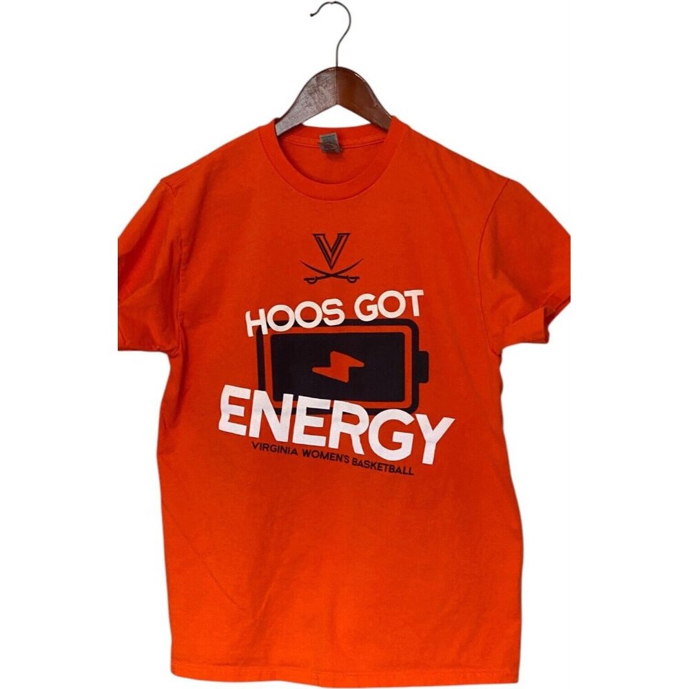 Virginia Cavaliers Orange T-Shirt Men's M Women's Basketball Who's Got Energy